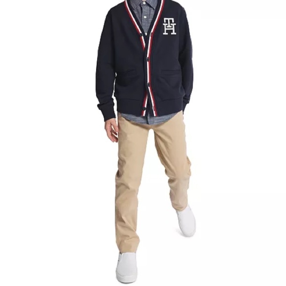 Tommy Hilfiger Boys Flat Front Stretch Chino Pants